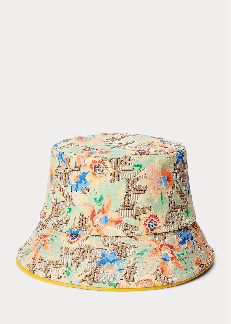 Gorra Lauren Mujer Floral Monogram Jacquard Bucket Chile Multicolor NUZBO-6721